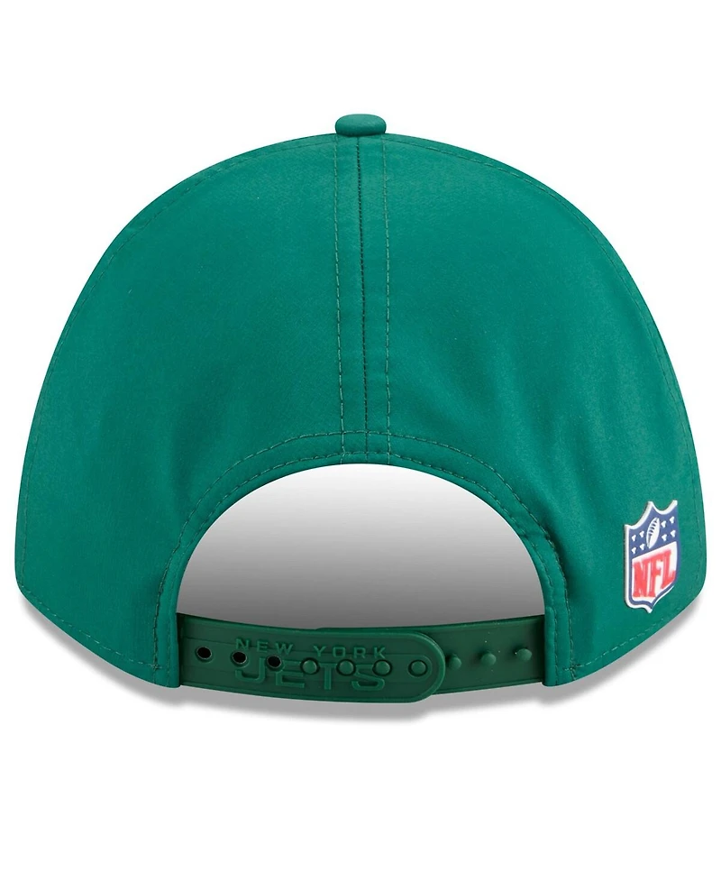 New Era Men's Green New York Jets 2025 Sideline M-Crown 9FORTY Adjustable Hat