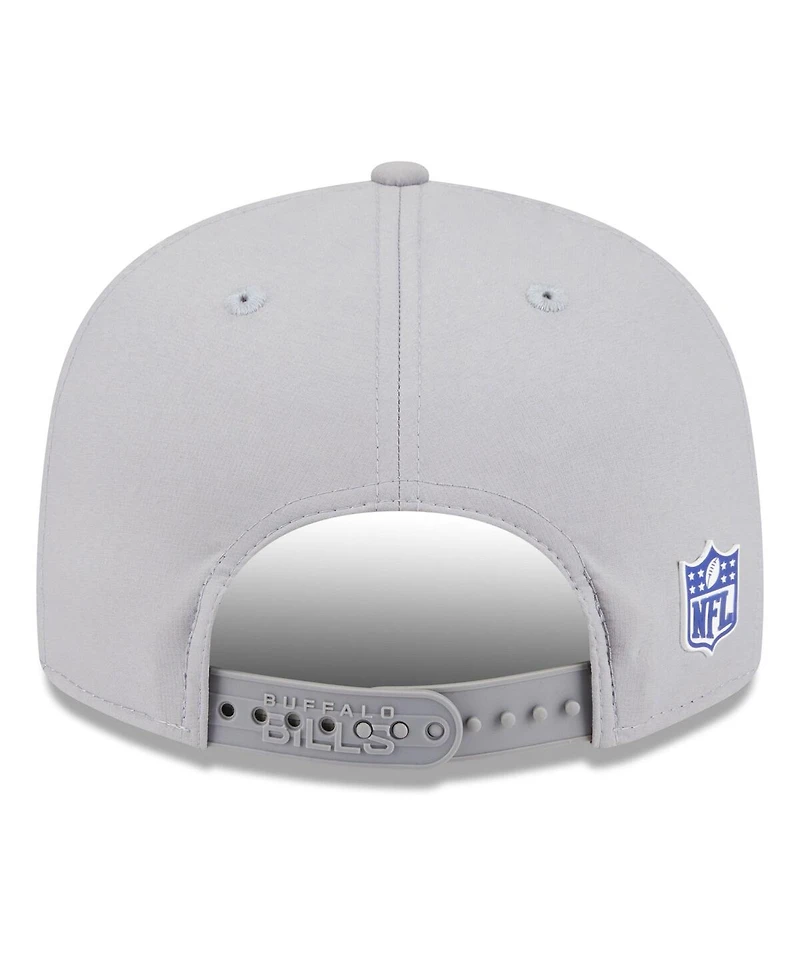 New Era Men's Gray Buffalo Bills 2025 Sideline Split Panel 9FIFTY Snapback Hat