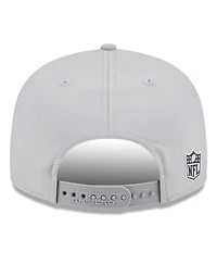 New Era Men's Gray Las Vegas Raiders 2025 Sideline Split Panel 9FIFTY Snapback Hat