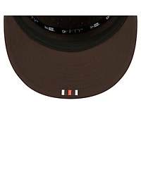New Era Men's Brown Cleveland Browns 2025 Sideline Split Panel 9FIFTY Snapback Hat