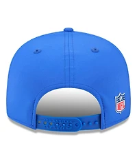New Era Men's Royal Los Angeles Rams 2025 Sideline Split Panel 9FIFTY Snapback Hat