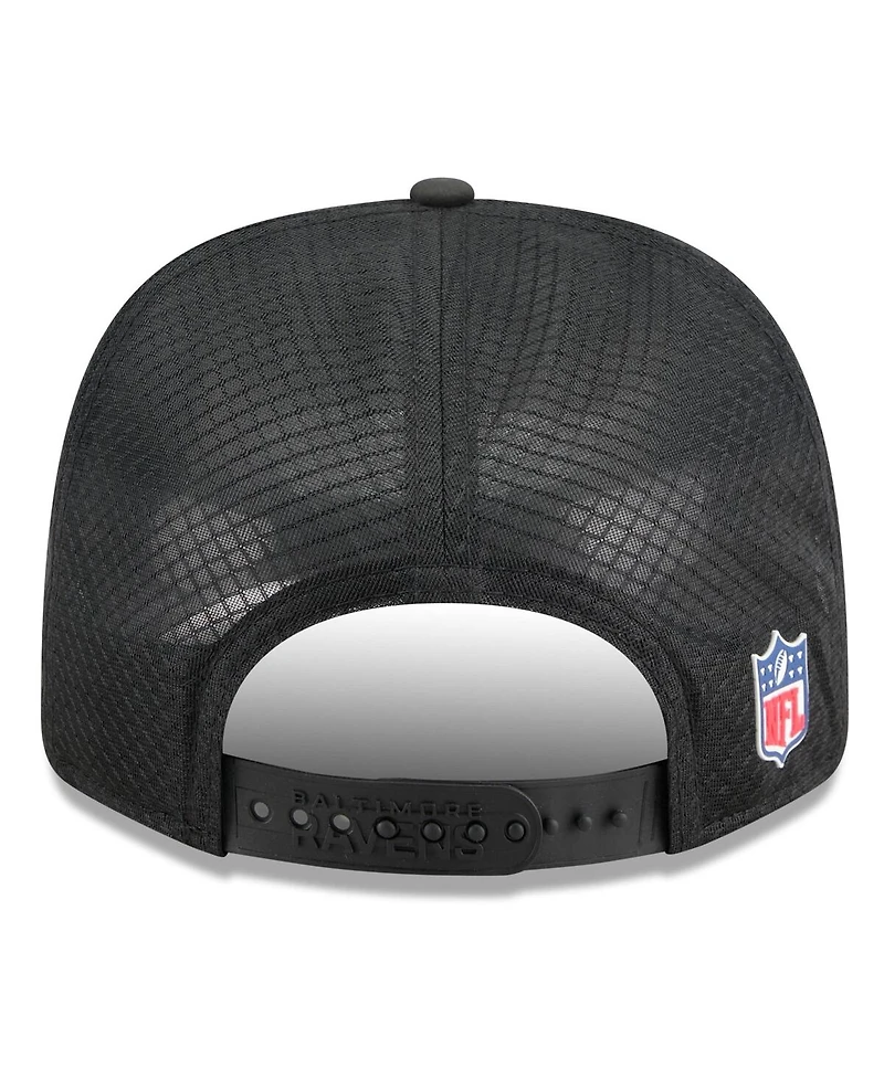 New Era Men's Baltimore Ravens 2025 Sideline 9SEVENTY Trucker Adjustable Hat