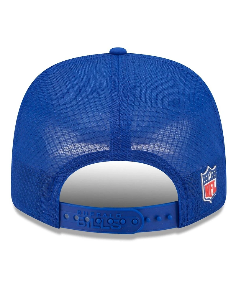 New Era Men's Royal Buffalo Bills 2025 Sideline Throwback 9SEVENTY Trucker Adjustable Hat