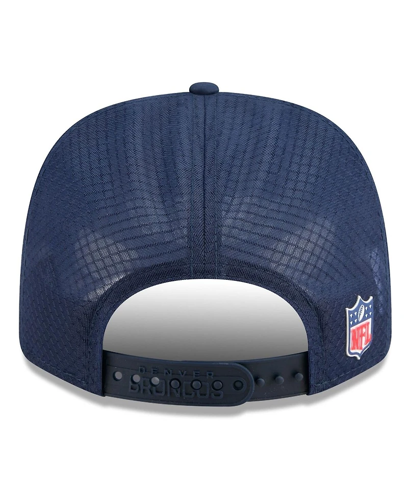 New Era Men's Navy Denver Broncos 2025 Sideline 9SEVENTY Trucker Adjustable Hat