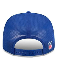 New Era Men's Royal Los Angeles Rams 2025 Sideline Throwback 9SEVENTY Trucker Adjustable Hat