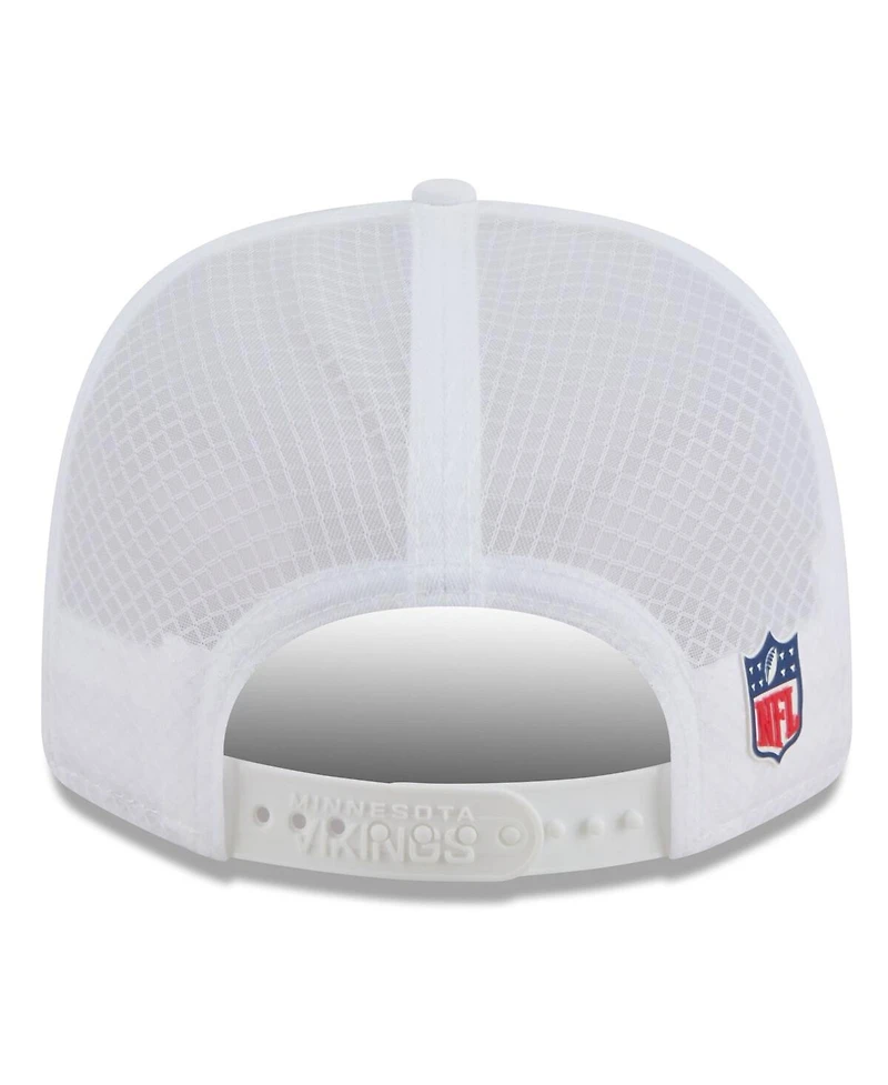 New Era Men's White Minnesota Vikings 2025 Sideline 9SEVENTY Trucker Adjustable Hat