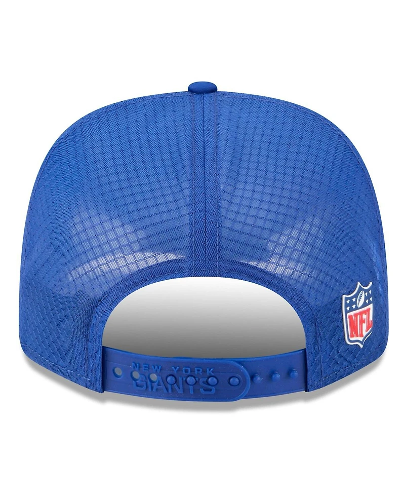 New Era Men's Royal New York Giants 2025 Sideline 9SEVENTY Trucker Adjustable Hat