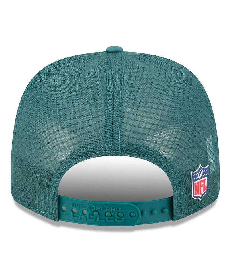 New Era Men's Green Philadelphia Eagles 2025 Sideline 9SEVENTY Trucker Adjustable Hat