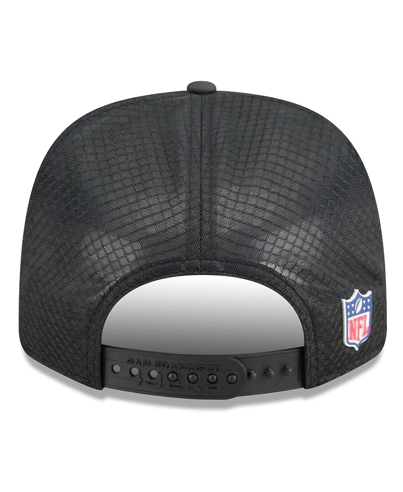 New Era Men's Black San Francisco 49ers 2025 Sideline 9SEVENTY Trucker Adjustable Hat
