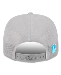 New Era Men's Gray Detroit Lions 2025 Sideline 9SEVENTY Adjustable Trucker Hat