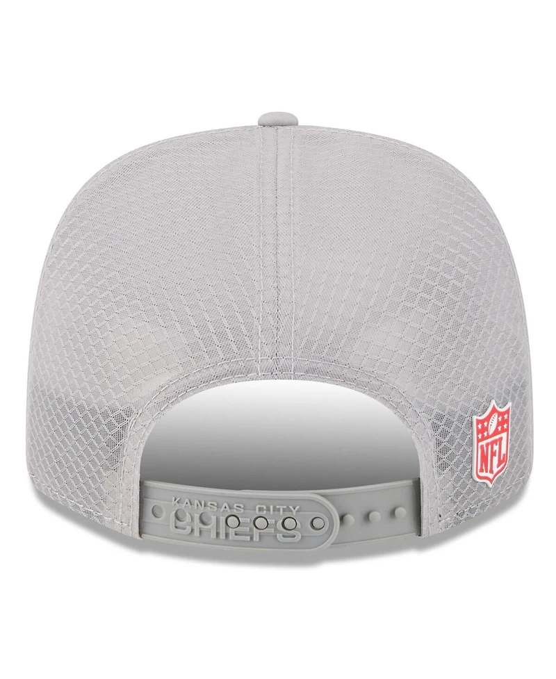 New Era Men's Gray Kansas City Chiefs 2025 Sideline 9SEVENTY Adjustable Trucker Hat