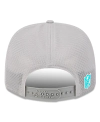 New Era Men's Gray Miami Dolphins 2025 Sideline 9SEVENTY Adjustable Trucker Hat