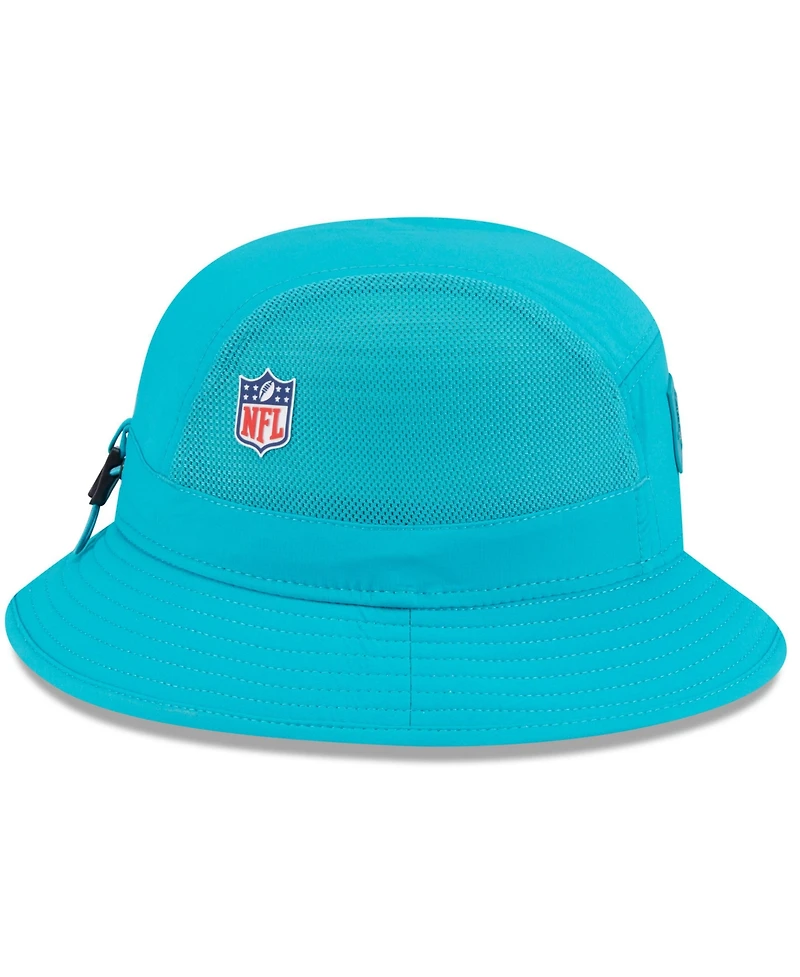 New Era Men's Aqua Miami Dolphins 2025 Sideline Bucket Hat