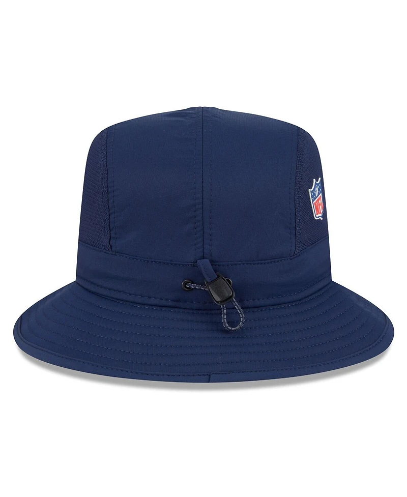 New Era Men's Navy England Patriots 2025 Sideline Bucket Hat