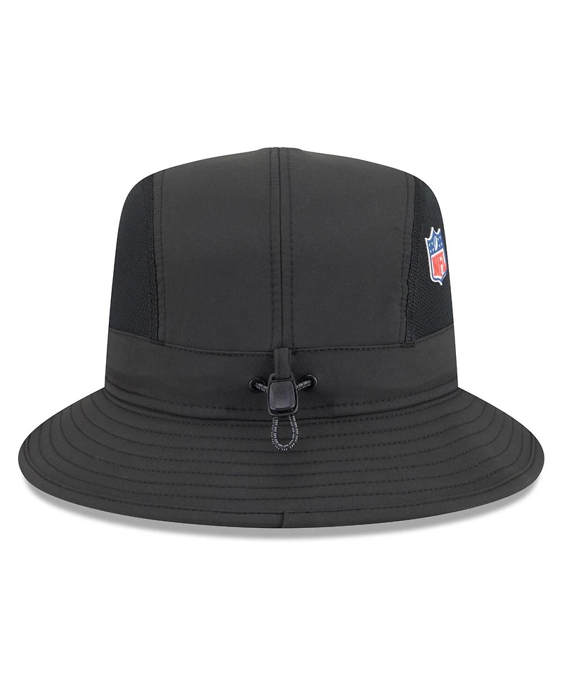 New Era Men's Black Pittsburgh Steelers 2025 Sideline Bucket Hat