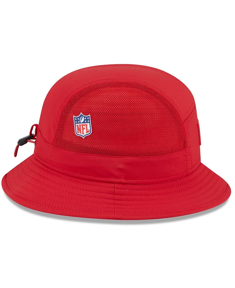 New Era Men's Red Tampa Bay Buccaneers 2025 Sideline Bucket Hat