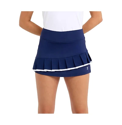 Sofibella Women's Aurora Sky 13 Inch Pleated Tennis Skirt