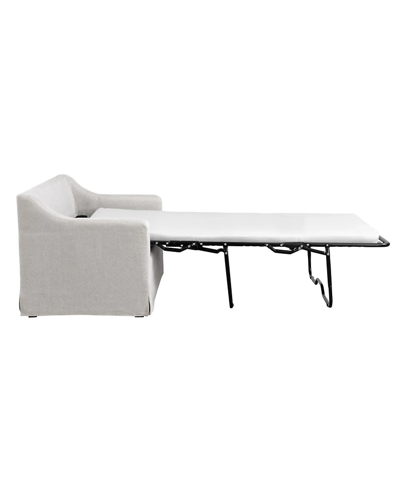 Serta 53.5" Polyester Hampstead Convertible Twin Sleeper Loveseat