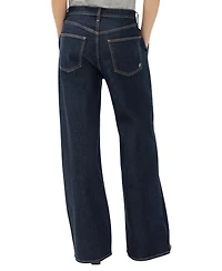Silver Jeans Co. Women's High Rise Pleated Denim Trouser Leg