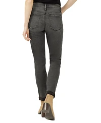 Silver Jeans Co. Women's Boyfriend Mid Rise Slim Leg Luxe Stretch