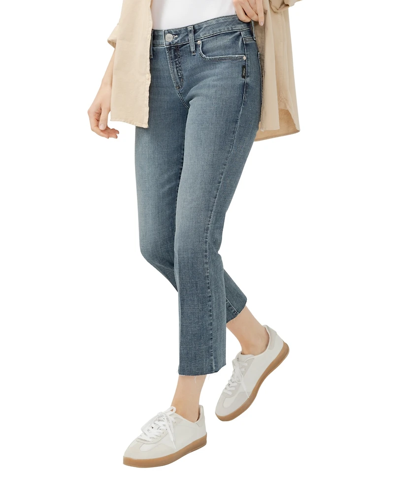 Silver Jeans Co. Women's Elyse Mid Rise Comfort Fit Kick Flare