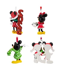 Hallmark Disney Mickey and Minnie Christmas Ornaments, Set of 4