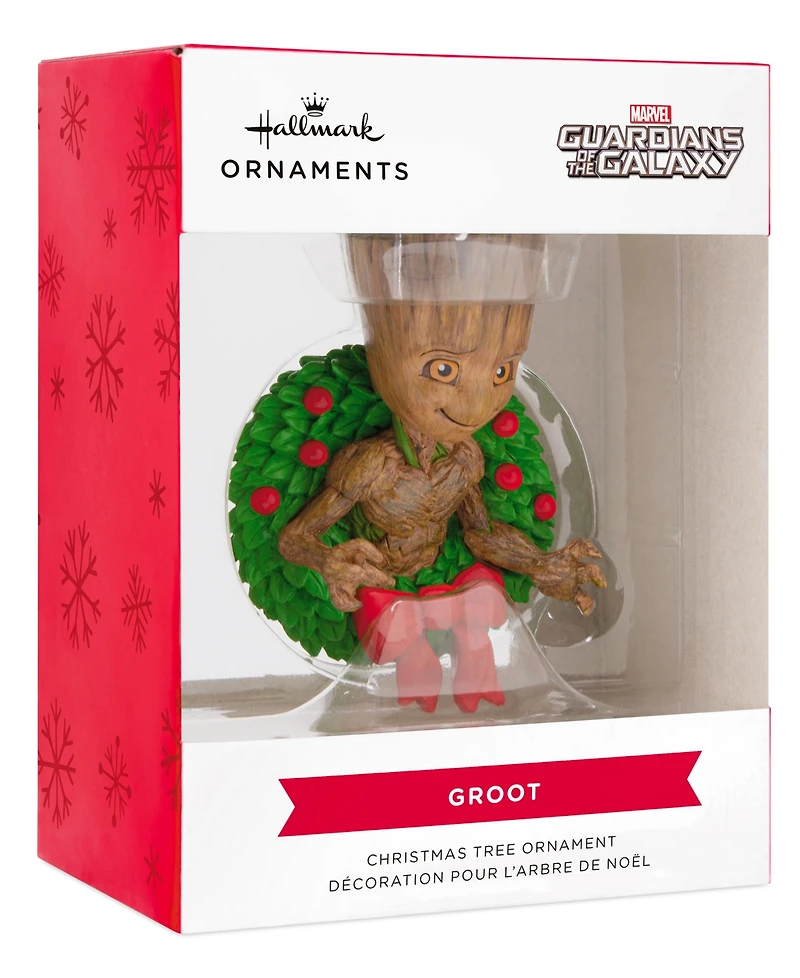 Hallmark Marvel Guardians of the Galaxy Groot in Holiday Wreath Christmas Tree Ornament