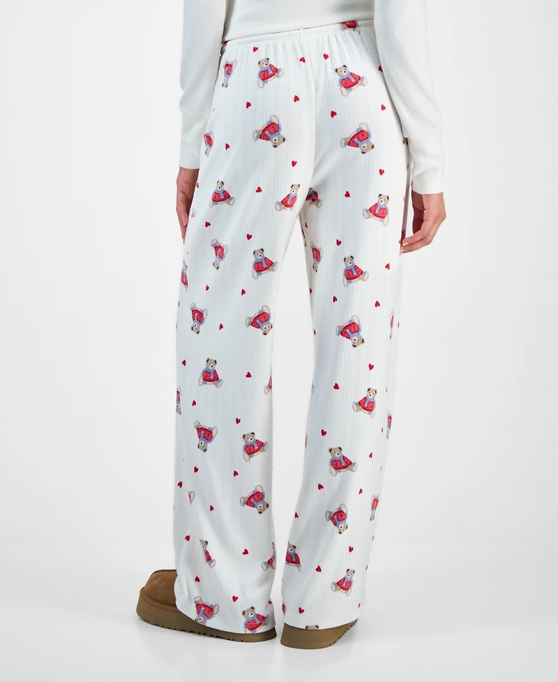 Hippie Rose Juniors' Printed Drawstring-Waist Lounge Pants