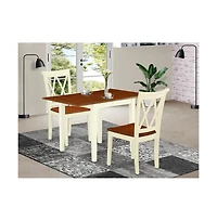 East West Furniture Dining Room Set Buttermilk & Cherry