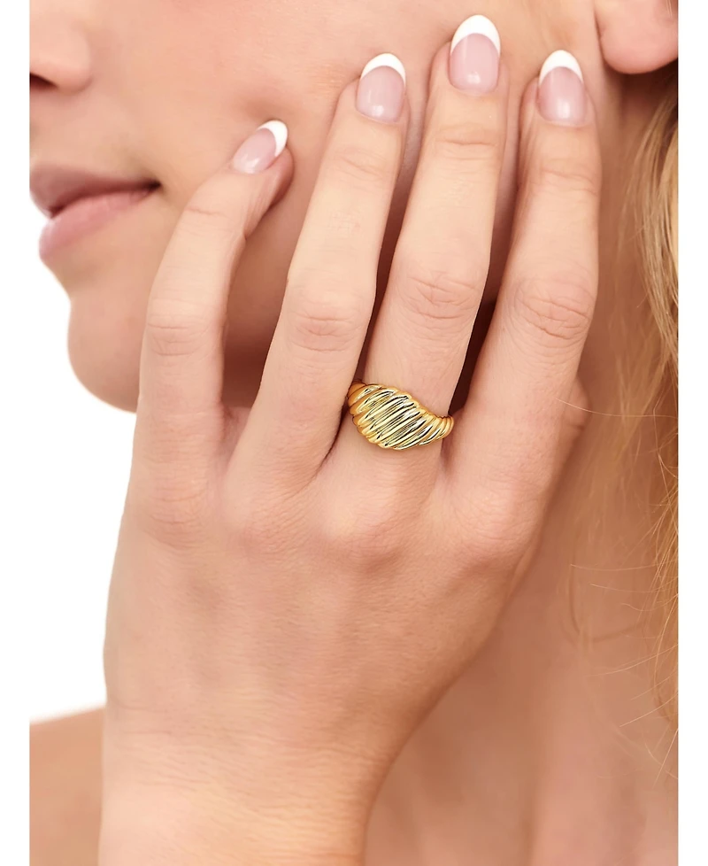 Devata Rope Ring Gold Plated Sterling Silver