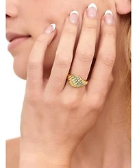 Devata Rope Ring Gold Plated Sterling Silver