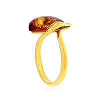 Caribbean Treasures Sterling Silver, Amber Marquise Ring