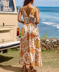 Cupshe Women's Turn the Page Paisley Maxi Beach Dress