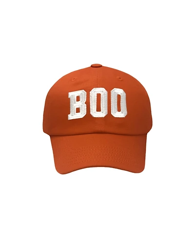 Bits & Bows Boys' Boo Baseball Hat Orange