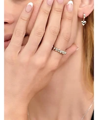 Devata Sweet Heart Eternity Band Ring Sterling Silver, 9