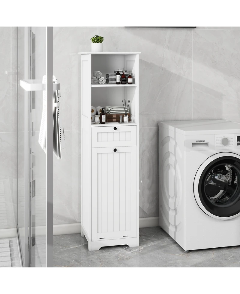 Casainc Tilt-Out Laundry Cabinet with One Compartment and One Drawer
