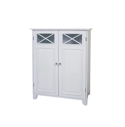 Slickblue 2-Door Bathroom Floor Cabinet with Adjustable Shelf for Customizable Storage