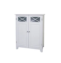 Slickblue 2-Door Bathroom Floor Cabinet with Adjustable Shelf for Customizable Storage