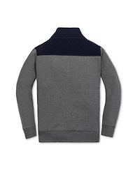Hope & Henry Little and Big Boys' Organic Long Sleeve French Terry Half-Zip Pullover