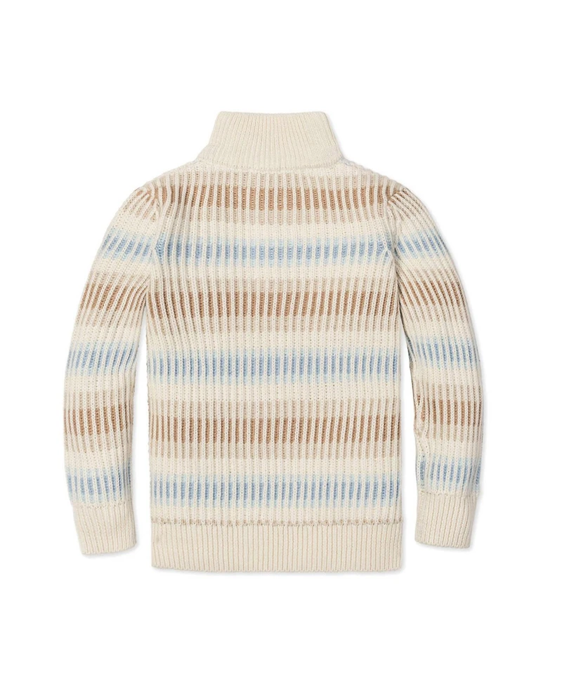 Hope & Henry Boys Organic Mock Neck Stripe Sweater