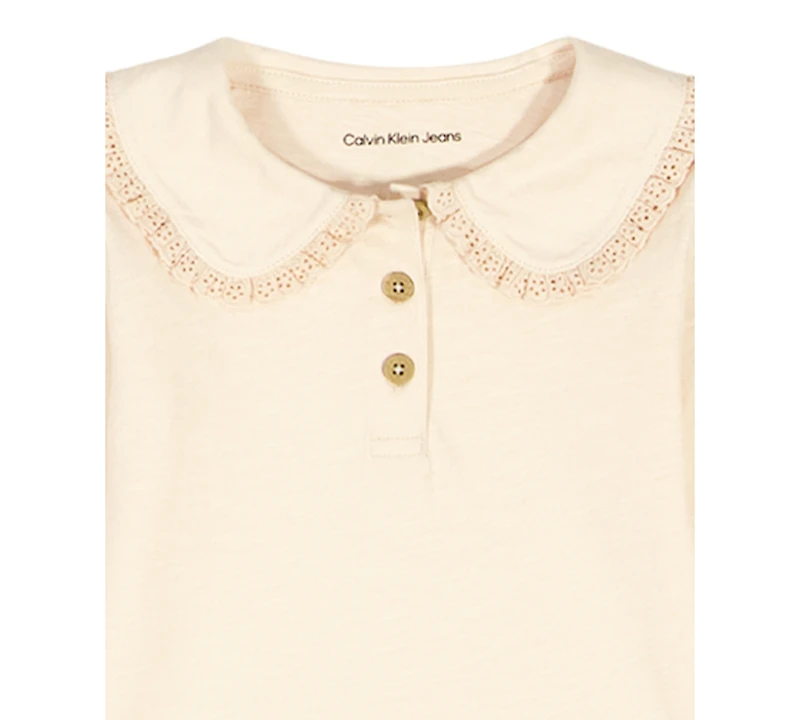 Calvin Klein Toddler and Little Girls 2-Piece Collared Top Pant Set