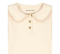 Calvin Klein Toddler and Little Girls 2-Piece Collared Top Pant Set