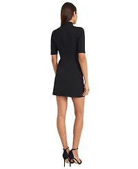 Donna Morgan Women's Mock Neck Mini Dress