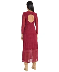 Midi Dress With Keyhole Back and Tier