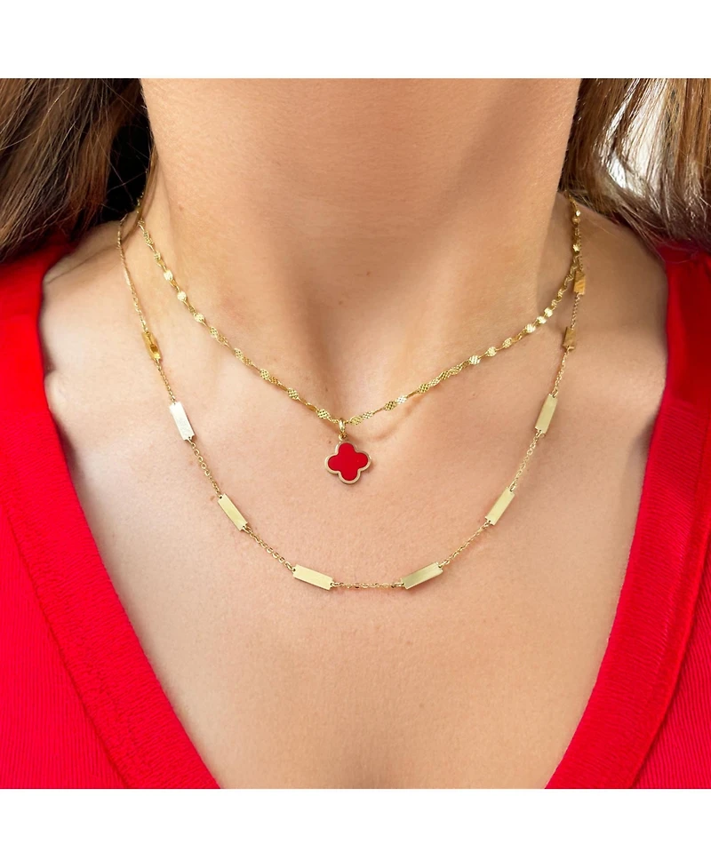 The Lovery Gold Bar Chain Necklace 14K Gold