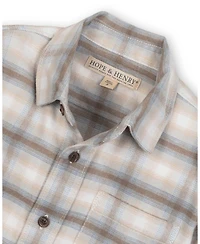 Hope & Henry Boys Long Sleeve Flannel Button Down Shirt