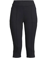Lands' End Women's Plus Starfish High Rise Pintuck Capri Pants