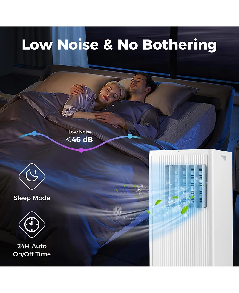 Gouun 10000 Btu Portable Air Conditioner Cools up to 350 Sq wth 24H Timer