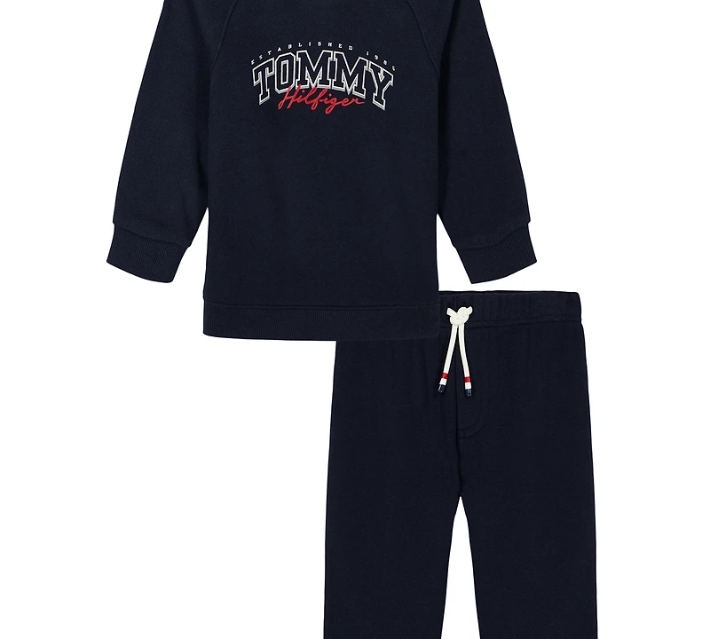 Tommy Hilfiger Baby Boys 2-Piece Americana Logo T-Shirt and Joggers Set
