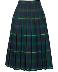 Lands' End Women's Below The Knee Plaid Pleated Skirt